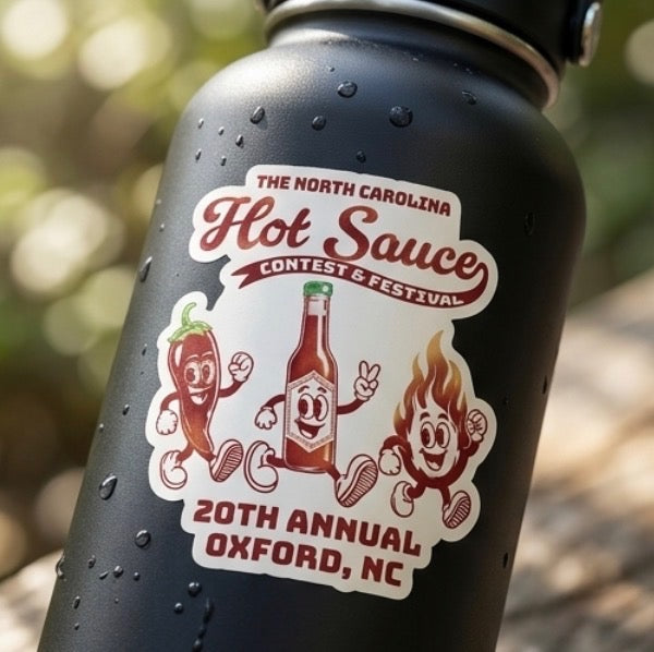 NC Hot Sauce Festival 20th Year Stickers