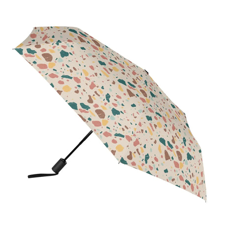 Terrazzo Umbrella with colorful pattern, premium polyester fabric, elegant design, and durable construction for stylish rainy days.