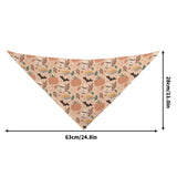 Pumpkin Patch Fall-Themed Dog Bandana with pumpkin and fall foliage design - dimensions 63cm x 28cm