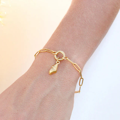 18K Gold Charm Keeper Bracelet - Winks Design Studio,LLC