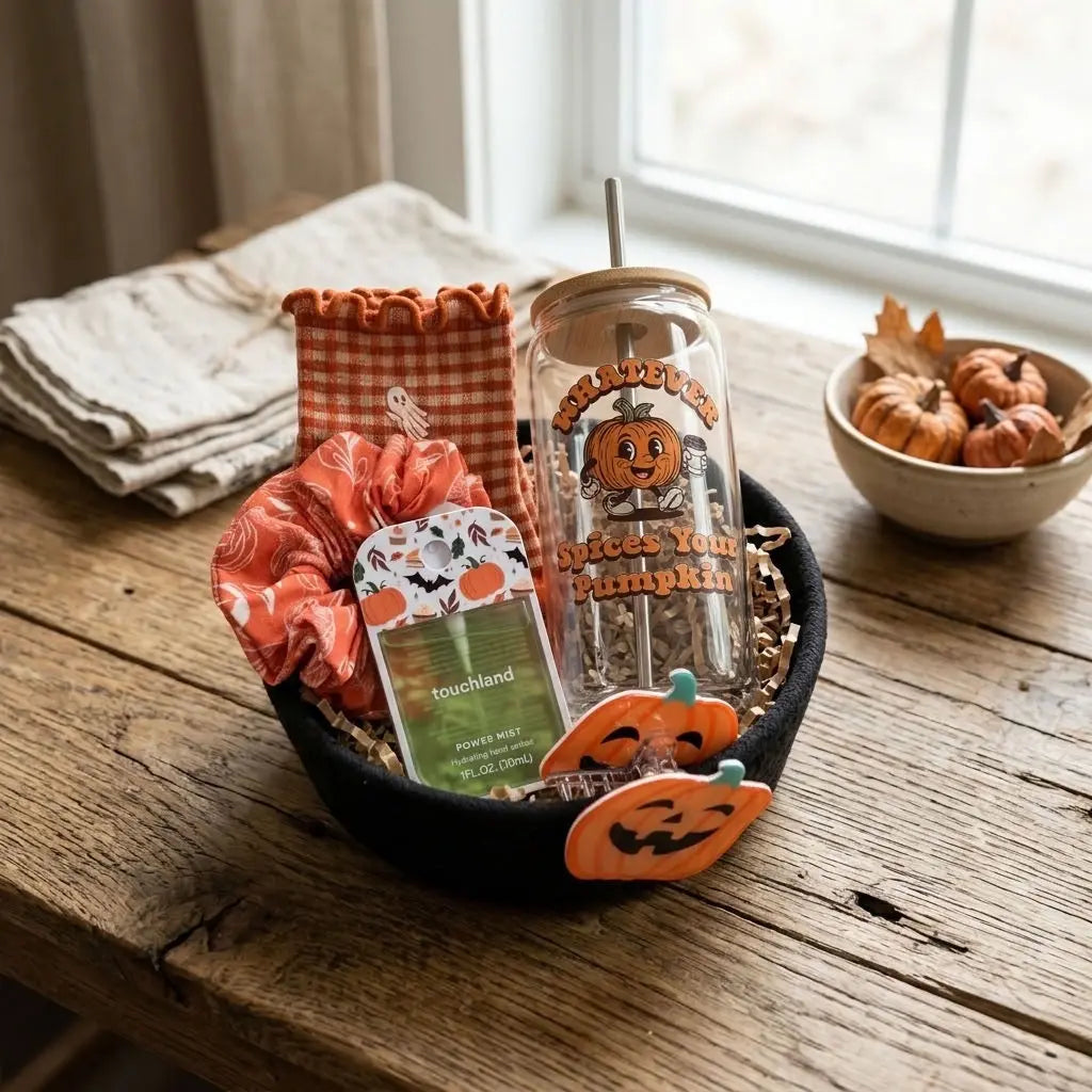 Whatever Spices Your Pumpkin Boo Basket Autumn Gift Set