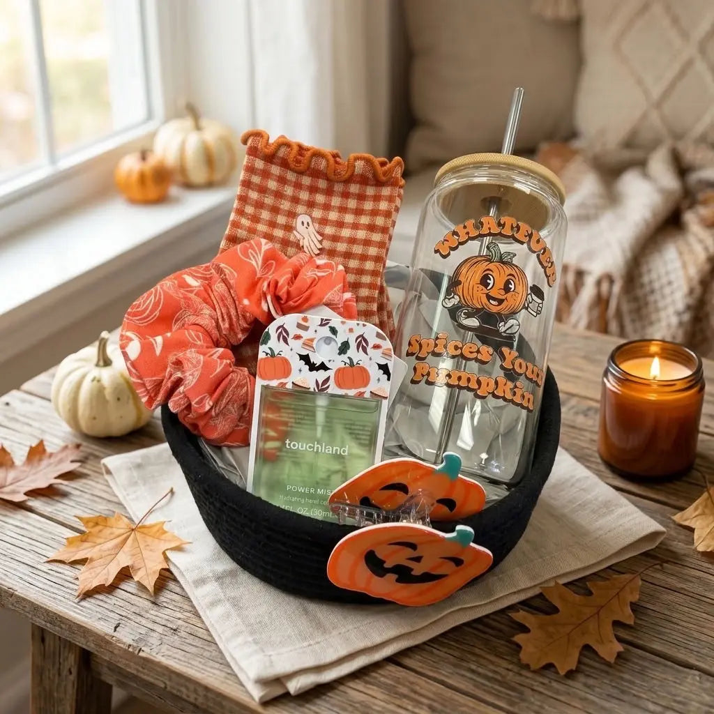Whatever Spices Your Pumpkin Boo Basket Autumn Gift Set