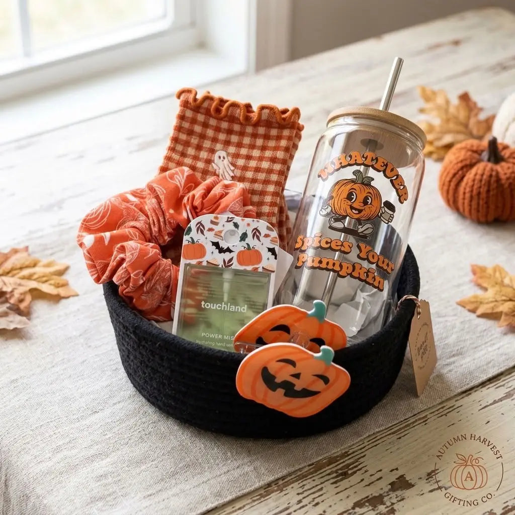 Whatever Spices Your Pumpkin Boo Basket Autumn Gift Set