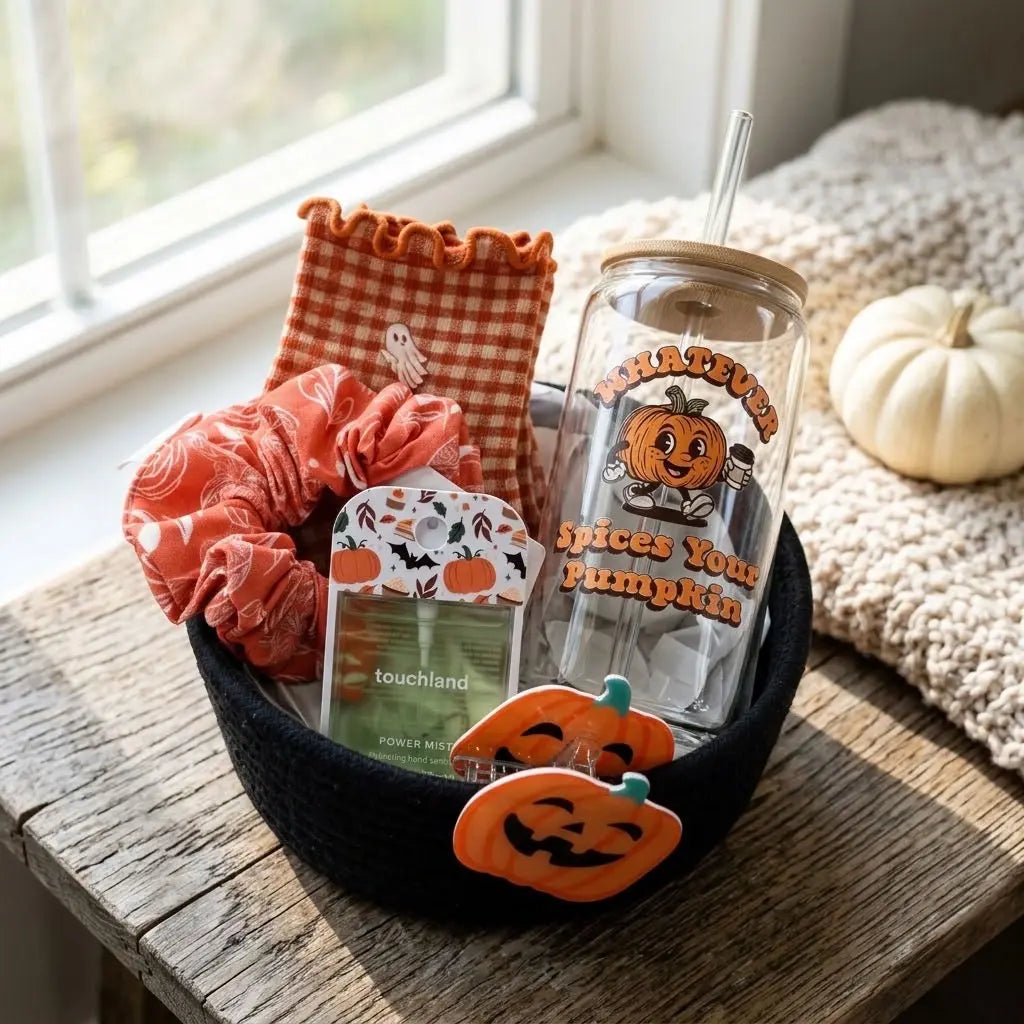 Whatever Spices Your Pumpkin Boo Basket Autumn Gift Set
