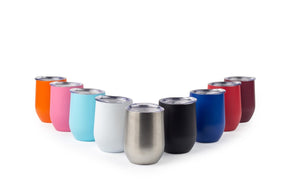 Custom Floral Monogram 12oz Wine Tumbler - Winks Design Studio,LLC