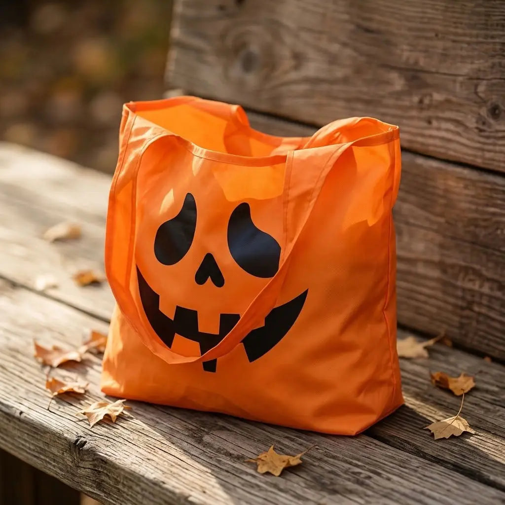 Reusable Halloween Tote – Durable Jack O Lantern Candy Carrier | Eco Friendly Bag