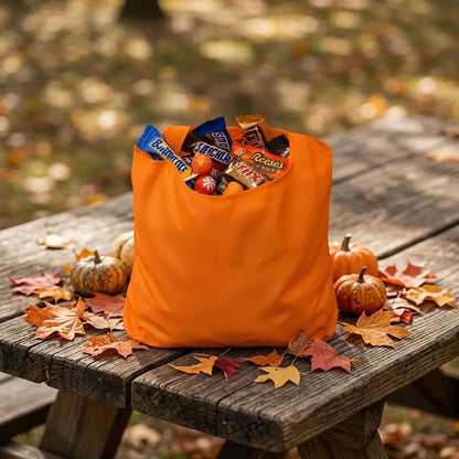 Reusable Halloween Tote – Durable Jack O Lantern Candy Carrier | Eco Friendly Bag