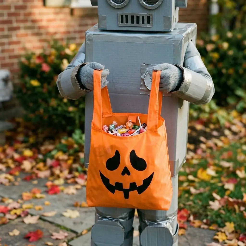 Reusable Halloween Tote – Durable Jack O Lantern Candy Carrier | Eco Friendly Bag