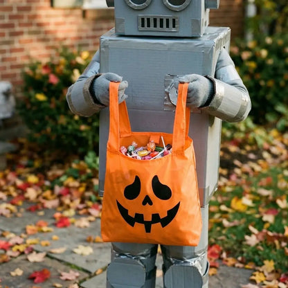 Reusable Halloween Tote – Durable Jack O Lantern Candy Carrier | Eco Friendly Bag