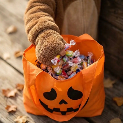 Reusable Halloween Tote – Durable Jack O Lantern Candy Carrier | Eco Friendly Bag