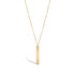 18K Gold Engraved Vertical Bar Necklace | Personalized Stainless Steel - Winks Design Studio,LLC