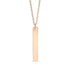 18K Gold Engraved Vertical Bar Necklace | Personalized Stainless Steel - Winks Design Studio,LLC