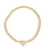 18K Gold PVD Beaded Stretch Bracelet - Winks Design Studio,LLC