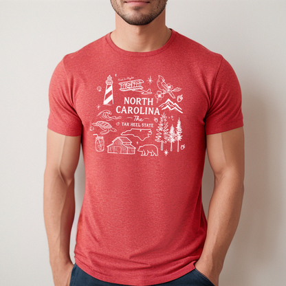 North Carolina Graphic T-Shirt - Winks Design Studio,LLC