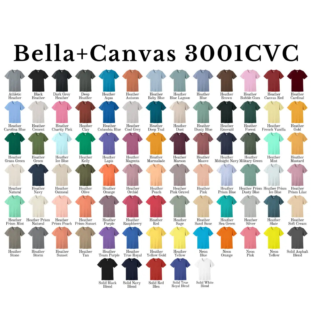 Custom Bella Canvas CVC short sleeve T-shirt by Winks Design Studio, LLC, featuring a plain, soft fabric construction and classic fit.