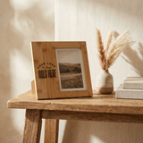 Custom Engraved Photo Frame - Personalized Bamboo Picture Frame 5x7 - Winks Design Studio,LLC