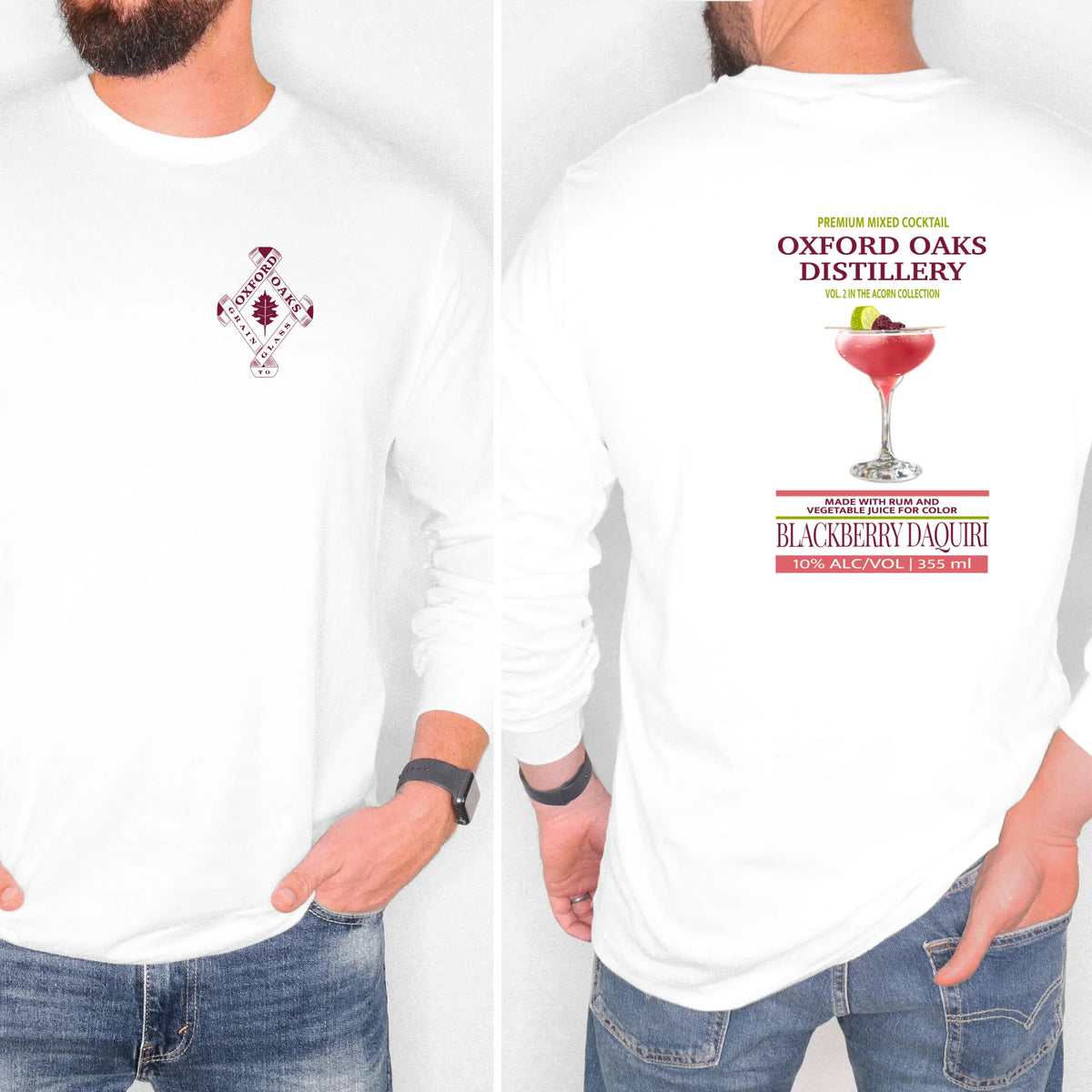 Blackberry Daquiri long sleeve t-shirt by Winks Design Studio, LLC featuring a casual design with blackberry graphics.