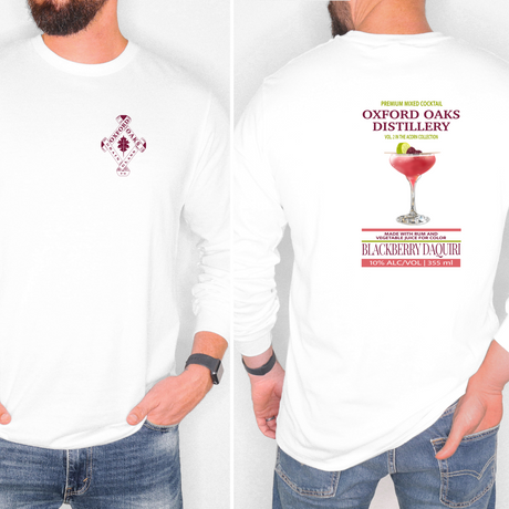 Oxford Oaks Distillery Blackberry Daquiri Long Sleeve T-Shirt - Winks Design Studio,LLC