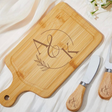Custom Mini Bamboo Cheese Board Set - Winks Design Studio,LLC