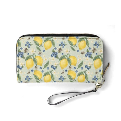 Lemonberry Bloom Leather Wallet - Winks Design Studio,LLC