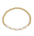 18K Gold Glass Pearl Stretch Bracelet - Winks Design Studio,LLC