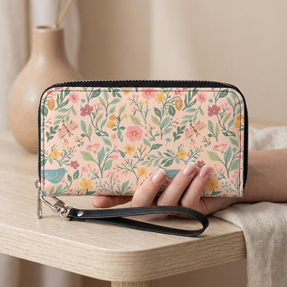 Storybook Garden Leather Wallet - Winks Design Studio,LLC