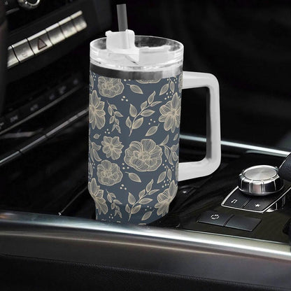 Midnight Garden 40oz Stainless Steel Tumbler - Winks Design Studio,LLC