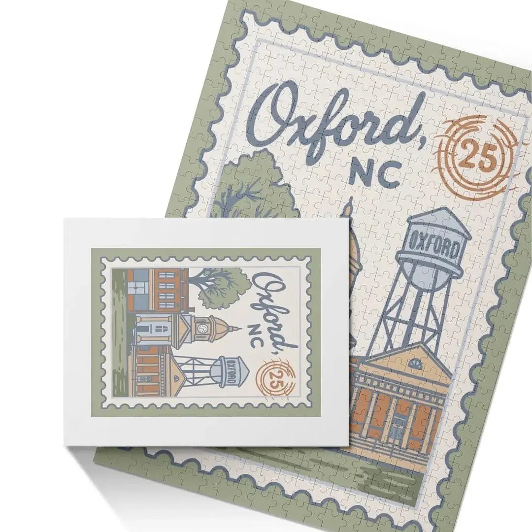 City of Oxford jigsaw puzzle by Winks Design Studio featuring a detailed cityscape illustration with colorful buildings and landmarks.