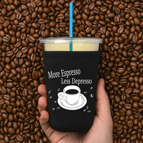 More Espresso Less Depresso Cup Sleeve - Winks Design Studio,LLC