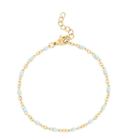 18K Gold Turquoise Confetti Bracelet - Winks Design Studio,LLC