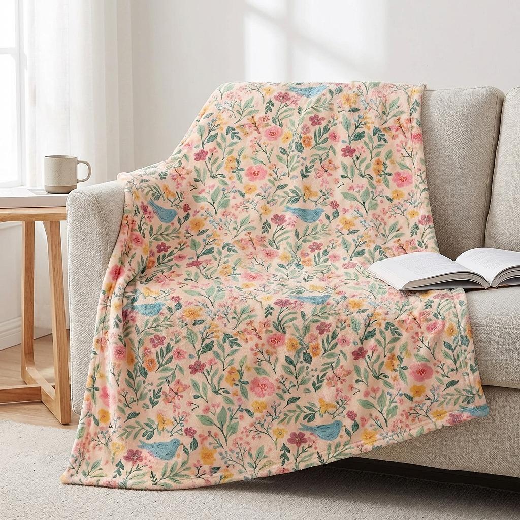 Storybook Garden Fleece Blanket - Winks Design Studio,LLC