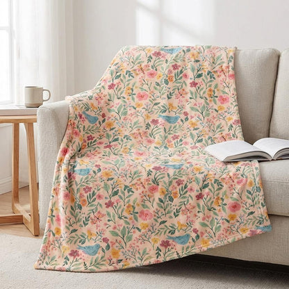 Storybook Garden Fleece Blanket - Winks Design Studio,LLC