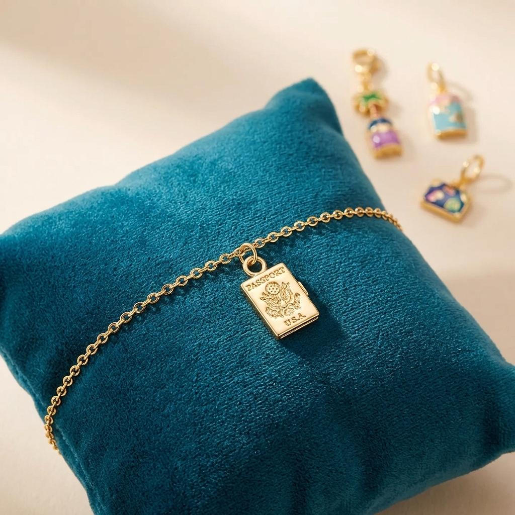 Tiny Passport Charm - Winks Design Studio,LLC