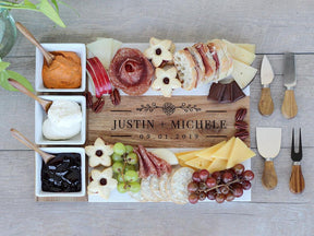 Custom Engraved Marble Grazing Board - Winks Design Studio,LLC