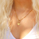 18K Gold Paperclip Charm Keeper
