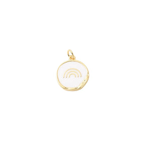 Gold Over the Rainbow Disc Charm - Winks Design Studio,LLC