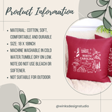 Circular Oxford Pillow - Winks Design Studio,LLC
