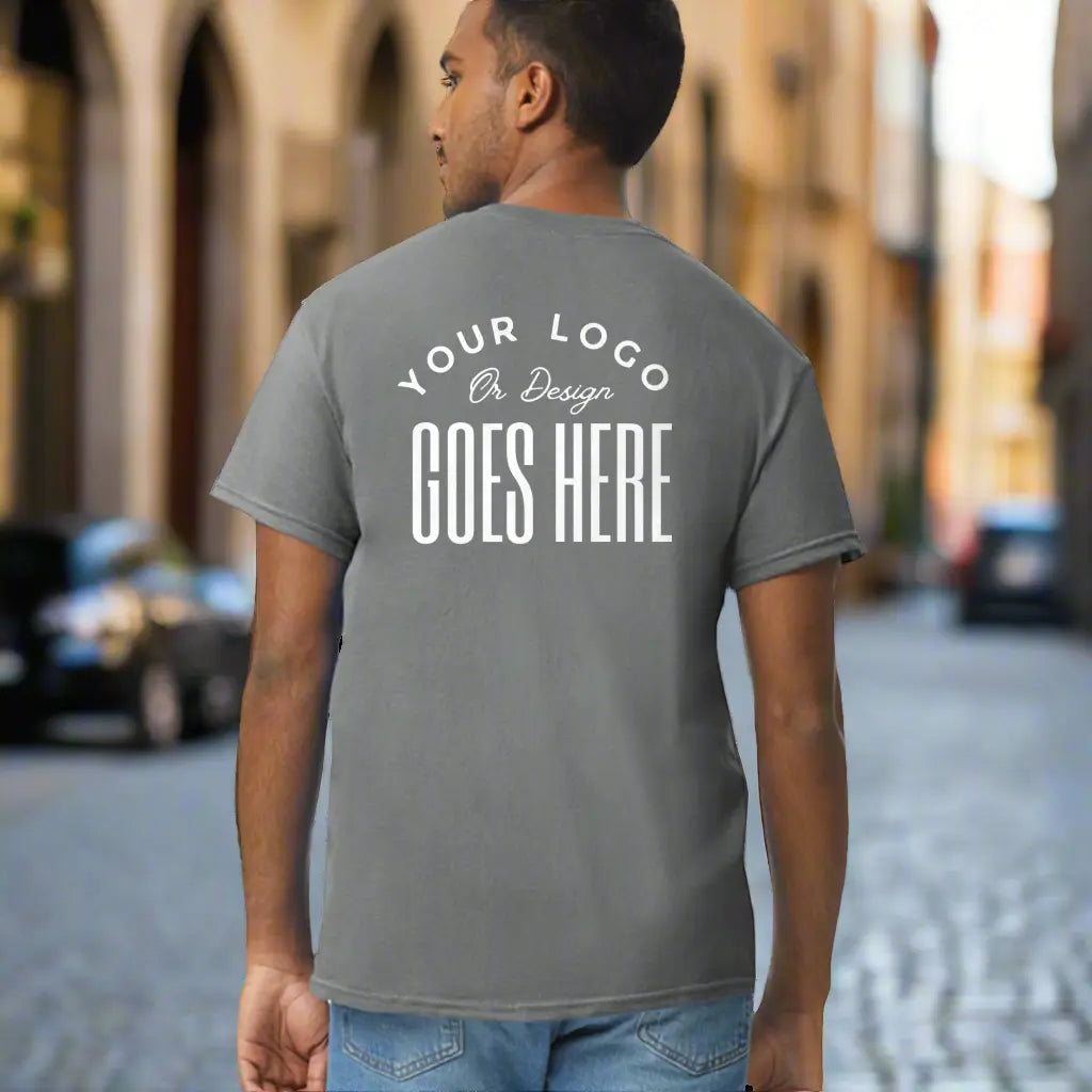 Winks Design Studio LLC custom heavy cotton Gildan Classic midweight T-shirt, front view showing soft fabric and classic fit.