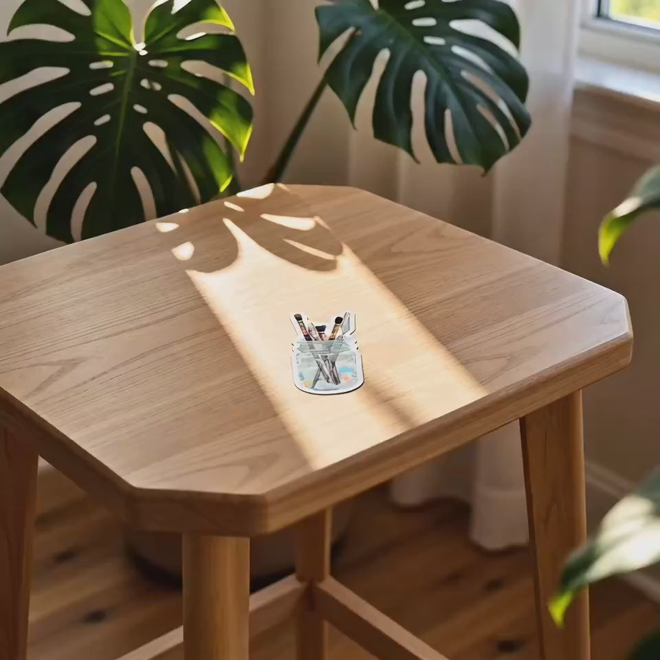 Paint Brush Stickers - Paint Brushes in Glass Jar Sticker