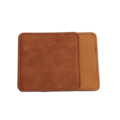 Custom Engraved Leather Coaster Set - Winks Design Studio,LLC