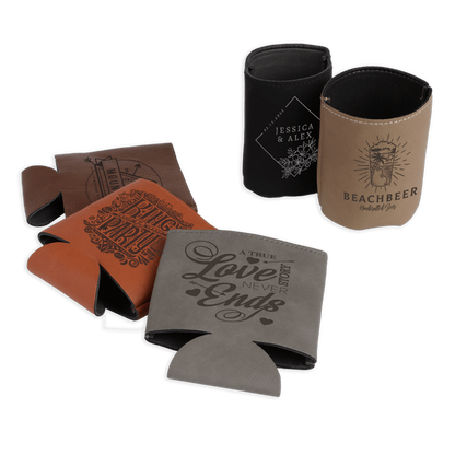 Custom Leather Koozie - Winks Design Studio,LLC