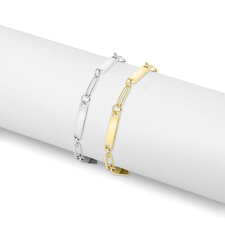 18K Gold Engravable 3 Bar Bracelet - Winks Design Studio,LLC