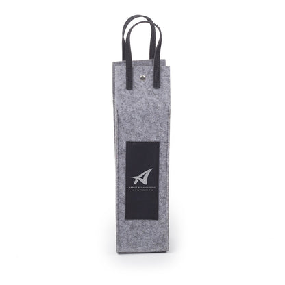 Custom Leather Flannel Wine Tote - Winks Design Studio,LLC