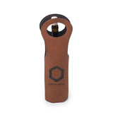 Custom Leather Wine Tote