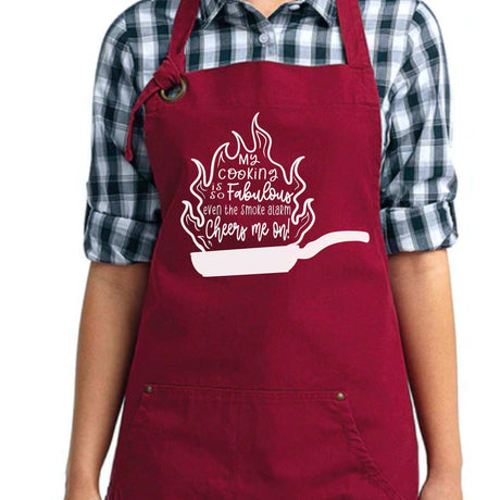 My Cooking Is So Fabulous Even The Smoke Detector Cheers Me On Apron - Winks Design Studio,LLC