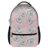 Pink Peony Flower Backpack - Winks Design Studio,LLC