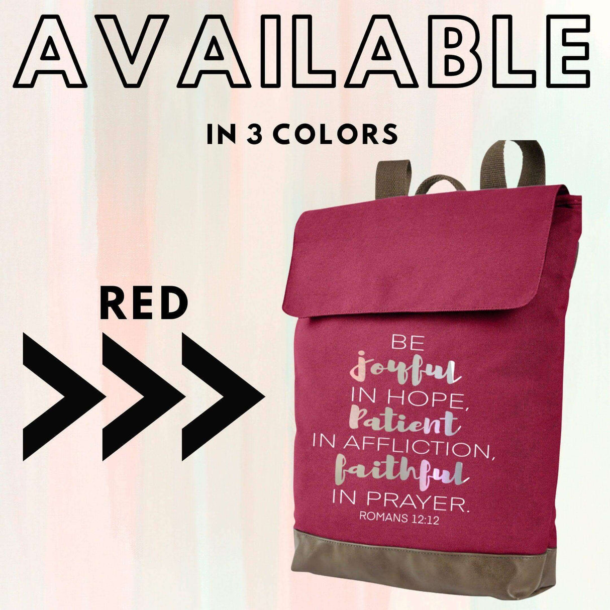 Romans 12:12 Be Joyful In Hope Rucksack - Winks Design Studio,LLC