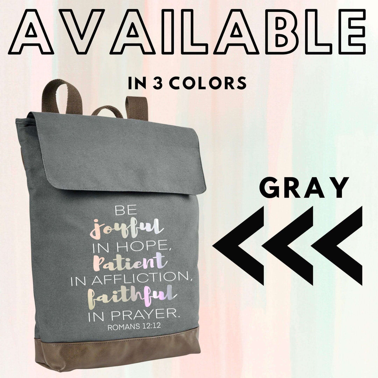 Romans 12:12 Be Joyful In Hope Rucksack - Winks Design Studio,LLC