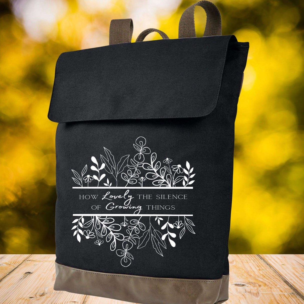 How Lovely The Silence of Growing Things Backpack - Winks Design Studio,LLC