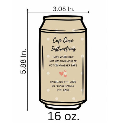 R &amp; R 16oz Frosted Glass Can- Multiple Designs - Winks Design Studio,LLC